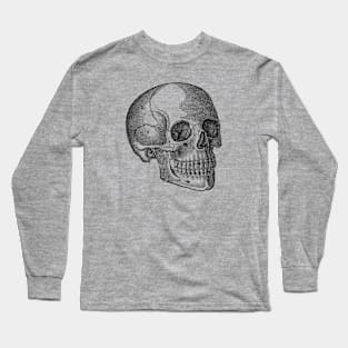 Human Skull - Vintage Anatomy Long Sleeve T-Shirt